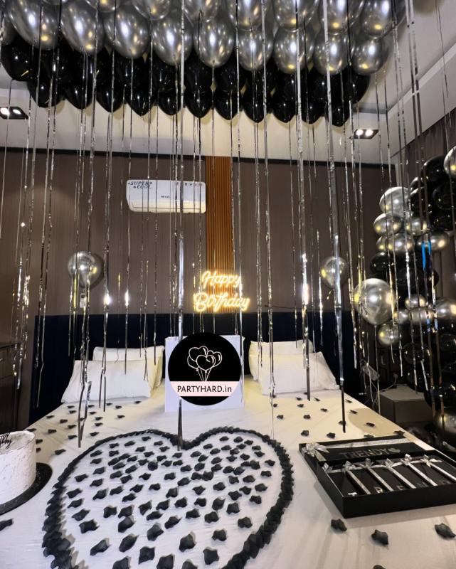 Heart Black Ballon decor